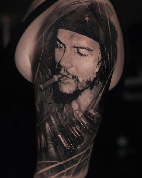 Che Guevara Tattoo, Men's Style, Tattoos For Guys, Portrait Tattoo, Che Guevara, Tattoo Ideas, Tattoo Designs, Collage, Tattoos