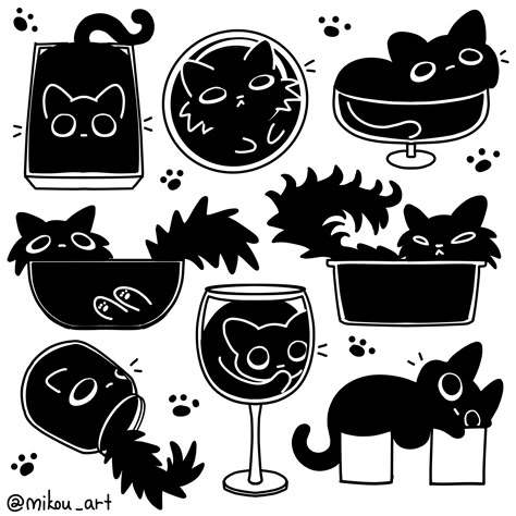 ArtStation - Liquid Cat Liquid Cat, Black Cat Drawing, Cat Doodles, Cat Collage, Goofy Drawing, Cat Doodle, Cat Hacks, Cat Drawings, Black Stickers