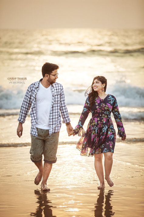 Couple Poses In Goa Beach, Beach Portrait Photography Photo Ideas, Couple Pre Wedding Photo Poses Beach, Goa Beach Poses Couple, Dance Partner Captions, Goa Couple Photography, Goa Outfits For Couple, Goa Photography Ideas Beach Couple, Beach Stills For Couples