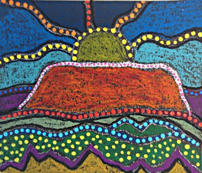 MaryMaking: Uluru Landscape Aboriginal Inspired Art Aboriginal Inspired Art, Aboriginal Dreamtime Art, Naidoc Week Art For Kids, Australia Art For Kids, Multicultural Art Projects, Aboriginal Art Kids, Australian Activities, Australian Art For Kids, Stage With Lights