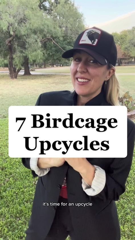 7 ways to use a Birdcage and none of them involved birds! ##birdcage##... | TikTok Upcycled Bird Cages, Ideas For Bird Cages, What To Do With Old Bird Cages, Old Birdcages Ideas, Repurpose Bird Cage, Vintage Bird Cage Decor Ideas, Large Birdcage Decor Ideas, Decorating A Bird Cage, Large Bird Cage Decor Ideas