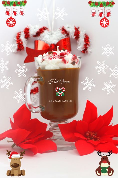 Join me in making this chocolate/min soy wax candle that looks good enough to drink Christmas Dessert Candles, Classroom Window Decorations, Hot Chocolate Candle, Homemade Candle Recipes, Handmade Candles Diy, Homemade Candle, Christmas Candles Diy, Homemade Scented Candles, Chocolate Candle