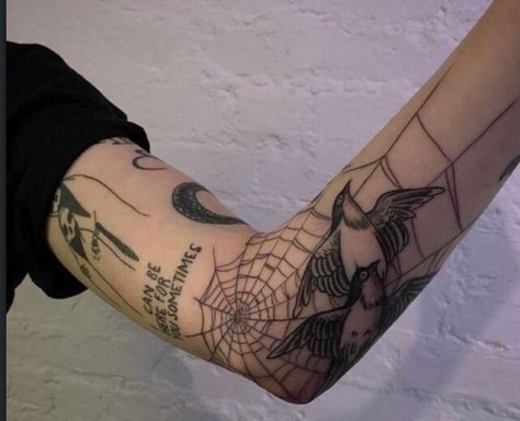 Petit Tattoo, Grunge Tattoo, Web Tattoo, Elbow Tattoos, Tiny Tattoo, Aesthetic Tattoo, Dream Tattoos, Dope Tattoos, Skin Art