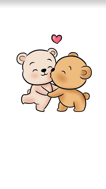 Teddy Bear Love Couple, Wallpaper For Couples, Bears In Love, Fan Art Disney, Easy Drawing Step By Step, Valentine Cartoon, Teddy Bear Drawing, Cute Happy Quotes, Valentines Wallpaper Iphone