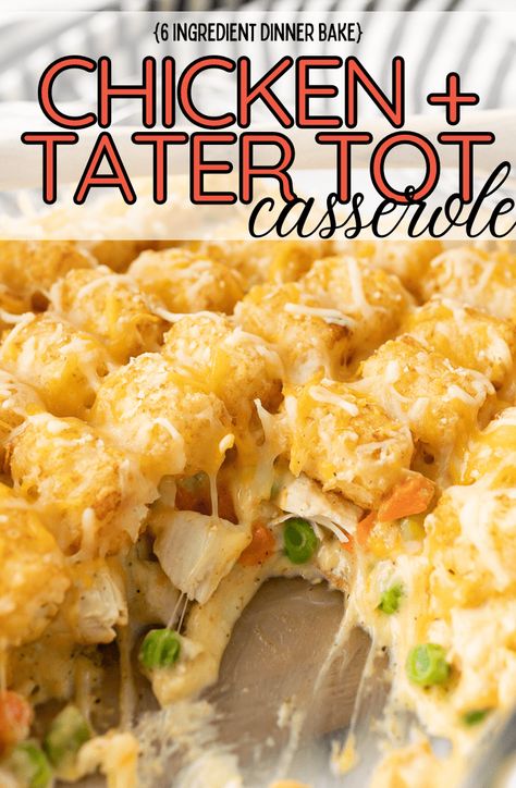 Chicken Tarot Tot Casserole, Chicken And Tator Tots Recipes, Chicken Tater Tot Casserole Recipes Easy, Shredded Chicken Tater Tot Casserole, Chicken Nugget Casserole Recipes, Chicken And Tater Tots Recipes, Chicken Tatertot Casserole, Tater Tot Casserole Chicken, Chicken Tot Casserole