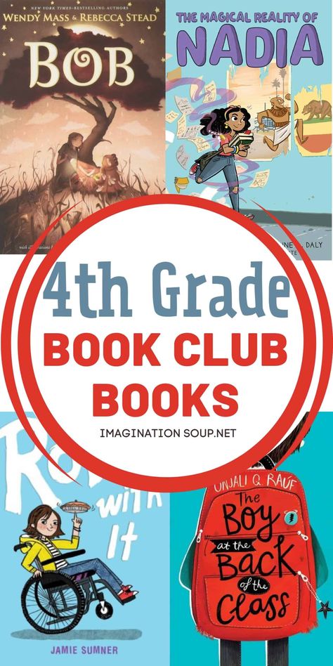 Book Club Book Ideas for 4th Grade | Imagination Soup Good Book Club Books, Book Clubs For Kids, Clubs For Kids, 5th Grade Books, 4th Grade Books, Easy Chapter Books, Good Books To Read, Best Book Club Books, Kid Books