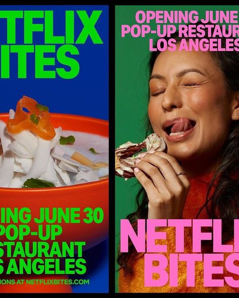 @newstudiostudio identity work we did for @netflixbites pop up restaurant. Team 🖤: Celeste Li - Client, Project Management… | Instagram Bday Poster, Production Assistant, Pizza Branding, Logo Branding Design, Pop Up Restaurant, Graphic Design Business Card, Brand Pop, Food Poster Design, Ad Campaigns