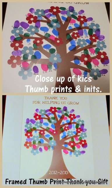 Teacher Appreciation Gift ... Thank you for helping us grow thumb print tree.  (Can be for a teacher or that special person in your kids life) Thumbprint Teacher Gift, Thumbprint Art For Teacher, Thumb Print Tree For Teacher, Tree For Baby Shower Thumb Prints, Wedding Guest Book Tree Thumbprint, Wood Gifts Diy, Fingerprint Tree, Thumb Prints, Help Me Grow