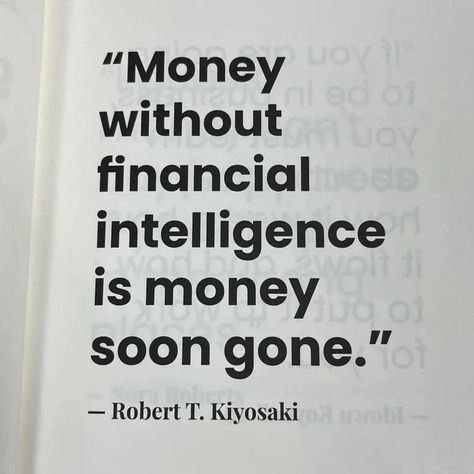 Financial Quotes Motivation, Business Motivation Quotes, Financial Intelligence, Self Mastery, Money Sense, Financial Quotes, Money Skills, Business Inspiration Quotes, Finance Business