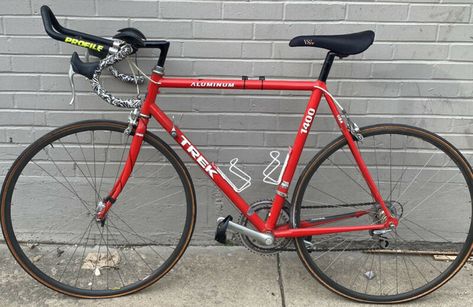 Trek 1400 Aluminum road Bike-UPGRADED. Condition is “Used”. Shipped with USPS Priority Mail. Brand: – Trek Material: – Aluminum Wheel Size: – 700 Bike Type: – Road Bike Model: – 105 Department: – Unisex Adult Frame Size: – 56CM Vintage: – No Tire Type: – Clincher Tires Color: – Red Shifter Style: – Road Bike […] Bicycles For Sale, Aluminum Wheels, Frame Sizes, Road Bike, Tires, Priority Mail, Cycling, Bicycle, Wheel