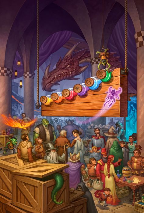 Night Market Illustration, Fantasy Market, Colorful Explosion, Market Scene, Tv Tropes, Cover Illustration, Game Illustration, Cover Artwork, Arabian Nights