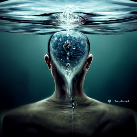 "Subconscious Mind" - Digital Art created by TooplesArt. Empty you your mind, be formless. Shapeless like water. Mind Art, Digital Art Design, Digital Artists, Subconscious Mind, Surreal Art, Surrealism, Digital Design, Fantasy Art, Digital Drawing