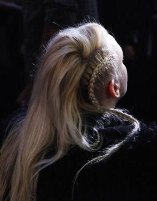 Street-chic braids at the DKNY show (Photo by Erin Yamagata) Vikings Hair, Runway Hair, Braid Inspiration, Viking Hair, Long Blonde, Rock Punk, Long Blonde Hair, Hair Envy, 영감을 주는 캐릭터