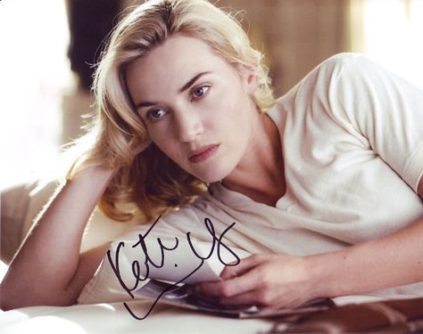 Kate Winslet ~ Autograph Kate Winslet Movies, Revolutionary Road, Richard Ayoade, Michel Gondry, Sam Mendes, Michael Rooker, Wayne's World, Rob Lowe, Judi Dench