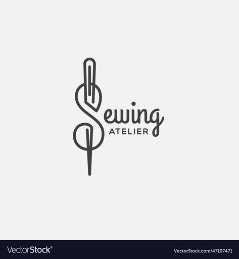 Atelier Logo Design, Sewing Logo Design, Sewing Atelier, Sewing Logo, Logo Sewing, Branding Ideas, Logo Design Free, Graphic Style, Skills To Learn