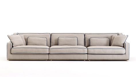 Click here to view larger image Sofa With Piping Detail, Minotti Horizonte Sofa, Molteni Marteen Sofa, Settee Couch, Upholstered Bench Seat, Poliform Saint-germain Sofa, Bergamo Sofa Boconcept, Modular Unit, Three Seat Sofa