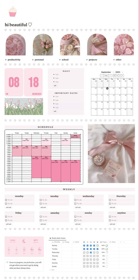 Totoro Notion, Notion Prompts, Aesthetic Notion Page, Notion Laptop, Pink Aesthetic Notion, Notion Weekly, Notion Pages, Pink Notion, Study Planner Free