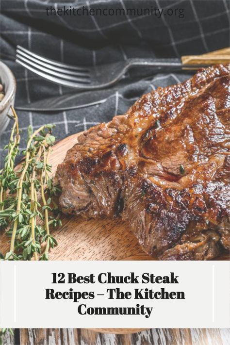 Chuck steak recipes can be hard to find searching online, but we’ve gone ahead and gathered 12 different beef chuck steak recipes that will leave your mouth watering. You’ll be able to cook these beef chuck steak recipes for any palate too because there is a large range of flavors. Blade Steak Recipes, Beef Chuck Steak Recipes, Beef Chuck Recipes, Beef Chuck Steak, Healthy Steak Recipes, Chuck Steak Recipes, Beef Chuck Steaks, Recipe To Cook, Round Steak Recipes