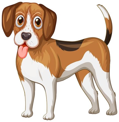 Beagle dog cartoon on white background | Free Vector #Freepik #freevector #dog-clipart #dog-cartoon #dog #dog-tail Dog Clip Art, Dog Cartoon, Dog Clip, Dog Party, Different Dogs, Beagle Dog, Dog Illustration, Free Dogs, Chihuahua Dogs