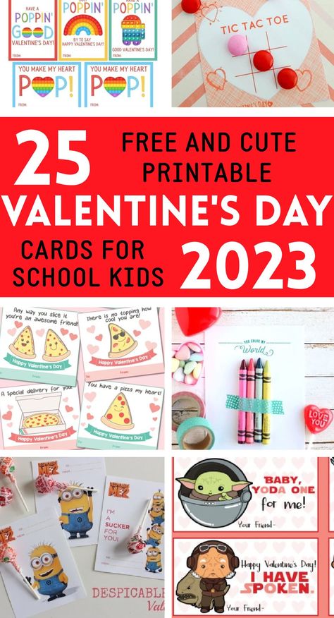 FREE PRINTABLE VALENTINE'S DAY CARDS FOR KIDS. Have kids in school or preschool and need some cheap or quick Valentine's Day cards? These free printable V day cards are perfect and so cute! Preschool Valentine Cards, Free Valentines Day Cards, Free Valentine Cards, Cute Valentines Day Cards, Free Printable Valentines Cards, Free Printable Valentines, Valentine Card Template, Printable Valentines Day Cards, Printable Valentines Cards