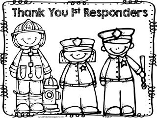 First Responders Day, Community Helpers Unit, Community Helpers Theme, Kindergarten Social Studies, 1st Responders, Flag Coloring Pages, Patriots Day, Fire Fighters, Community Helpers