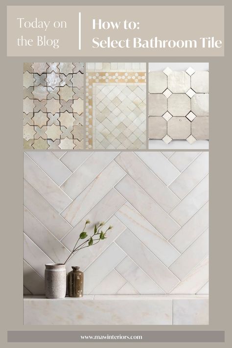 Shower Tile Patterns, Neutral Bathroom Tile, Classic Bathroom Tile, Master Shower Tile, Bathroom Tiles Combination, Stone Tile Bathroom, Master Bath Tile, Colorful Bathroom Tile, Tile Backsplash Bathroom