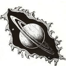 Saturn Sketch, Kaligrafi China, Saturn Drawing, Saturn Art, Planet Tattoo, Alphabet Graffiti, Saturn Tattoo, Planet Drawing, Planet Tattoos