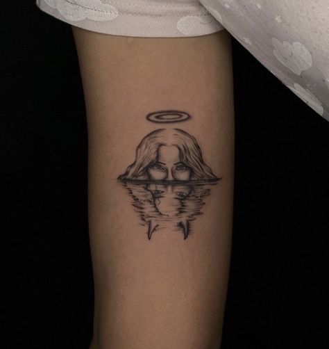 Good And Evil Angel Tattoo, Tattoo Ideas Good And Evil, Angel And Demon Tattoo For Women, Angel In Disguise Tattoo, Good Evil Tattoo Ideas, Evil Women Tattoo, Evil Woman Tattoo Design, Cant Drown My Demons Tattoo, Demon Inside Tattoo