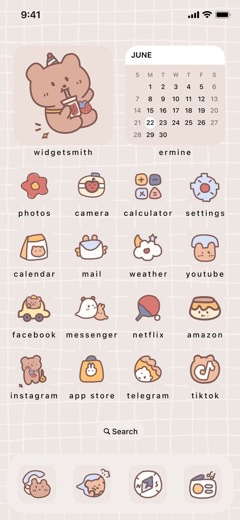 50 Mochi Bear Ios Icons Pack Iphone Theme App Icons - Etsy Vietnam Mochi Bear, Kawaii App Icons, Icons Home Screen, Kawaii App, App Icon Pack, Mobile App Icon, Kawaii Bear, Iphone Theme, Iphone Home Screen Layout