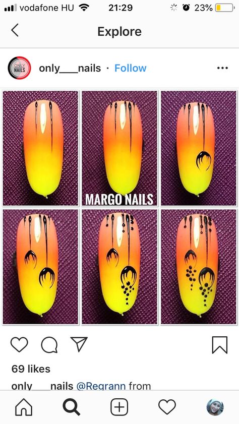 Brush Nail Art Design Step By Step, Brush Nail Art Design, Brush Nail Art, Swirl Nail Art, Tape Nail Art, Quick Nail Art, Manicure Nail Designs, Nail Drawing, Long Nail Designs