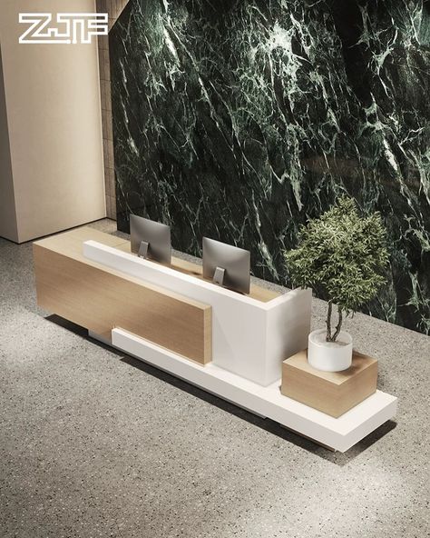 Ustorefurniture luxury modern lobby reception desk #receptiondesk #storefurniture #interiordesign ustorefurniture.com Lobby Reception Desk, Small Reception Desk, Small Reception, Modern Lobby, Office Reception Design, Drawing Room Interior Design, Lobby Reception, Office Reception, Reception Design