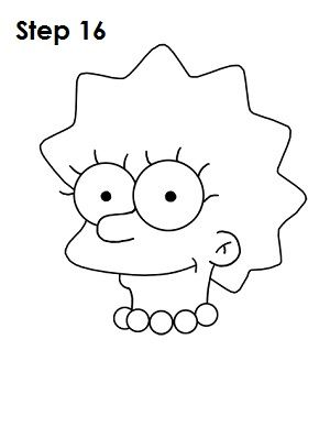 Draw Lisa Simpson Step 16 How To Draw Lisa Simpson Step By Step, Simson Drawings Easy, Simpsons Drawings Easy, The Simpsons Drawings Easy, Cartoons To Draw Easy, Simpson Doodle, Lisa Simpson Drawing, Easy Cartoon Drawings Step By Step, Easy Disney Drawings