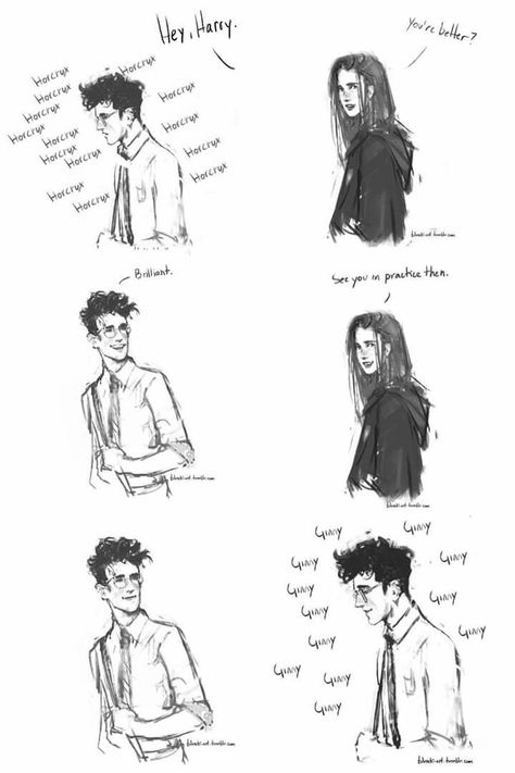 Harry Potter Ginny, Glume Harry Potter, Harry And Ginny, Images Harry Potter, Harry Potter Comics, Harry Potter Ships, Harry Potter Drawings, Harry Potter Headcannons, Harry Potter Fanfiction