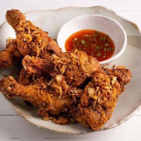 Thai Southern Fried Chicken | Marion's Kitchen Thai Fried Chicken, Fried Chicken Thighs, Marion Grasby, Chicken Breast Crockpot Recipes, Southern Chicken, Marion's Kitchen, Crockpot Chicken Breast, Southern Fried Chicken, Thai Language