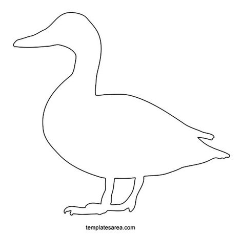 Printable duck outline template. Simple duck cutout pattern drawing. Ducks Drawing, Duck Template, Duck Outline, Duck Printable, Printable Outline, Duck Silhouette, Free Applique Patterns, Outline Template, Animal Outline