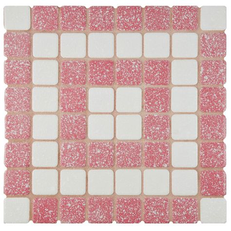 EliteTile Minerva 1.3" x 1.3" Porcelain Mosaic Tile in Flamingo & Reviews | Wayfair Affinity Tile, Square Mosaic Tile, Unique Kitchen Backsplash, Mosaic Floor Tile, Best Floor Tiles, Merola Tile, Porcelain Mosaic Tile, Market Square, Modern Tiles