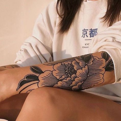 Elbow Sleeve Tattoos For Women, Small Black And Gray Tattoos, Female Traditional Tattoo Sleeve, Antique Inspired Tattoos, Tattoos For Women Elbow, Arm Tattoo Cover Up, Elbow Flower Tattoos, Flower Elbow Tattoo, Tattoo Elbow