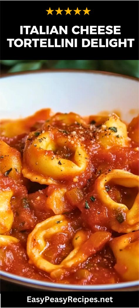 Looking for an easy yet delicious dinner idea? Try this Cheesy Italian Tortellini recipe that's perfect for a cozy night in or a family gathering. Packed with gooey cheese and rich Italian flavors, it's quick to whip up and will leave everyone wanting seconds. Serve it with a fresh salad or garlic bread to complete the meal. This cheesy tortellini is not only comforting but will also knock the socks off of your family at the dinner table. Save this for your weeknight meals, and impress everyone with this easy pasta dish! Tortellini And Sausage Recipes, Cheese Tortellini Recipes Easy, Tortellini Sauce, Italian Sausage Marinara, Italian Tortellini, Cheese Tortellini Recipes, Creamy Sauces, Cheesy Tortellini, Tortellini Recipe