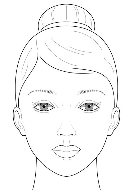 Portrait Drawing Tutorial, Pencil Drawing Inspiration, Simple Face Drawing, Fashion Illustration Face, Cool Easy Drawings, Girl Drawing Easy, Face Outline, Female Face Drawing, Girl Face Drawing