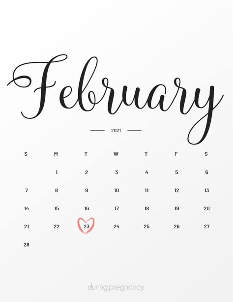 Due Date: February 23, 2021 | During Pregnancy February 13 Birthday, February 13 Quotes, One Month To Go Wedding Countdown Quotes, February Wallpaper, Watercolor Calendar, February Calendar, Free Calendar Template, Baby Due Date, Calendar Wall