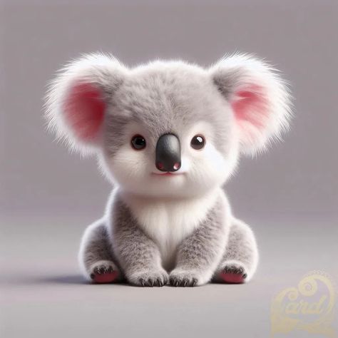 https://card9.com/ai/koala-cub-sitting Yoda Pictures, Baby Koala, Cute Cartoon Animals, Children Illustration, 3d Animation, Cartoon Animals, Koala, Animals Wild, Baby Animals