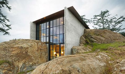 Precast Concrete House, Olson Kundig, Urban Heat Island, Concrete Buildings, Philip Johnson, John Pawson, Cliff House, Concrete Home, Concrete Building