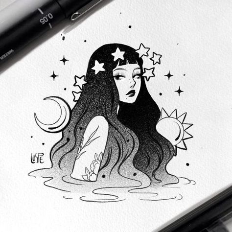 Tattoo Portfolio, Dark Art Drawings, Beautiful Dark Art, Cover Up Tattoos, Hippie Art, Creative Tattoos, Love Tattoos, Moon Tattoo, A Tattoo