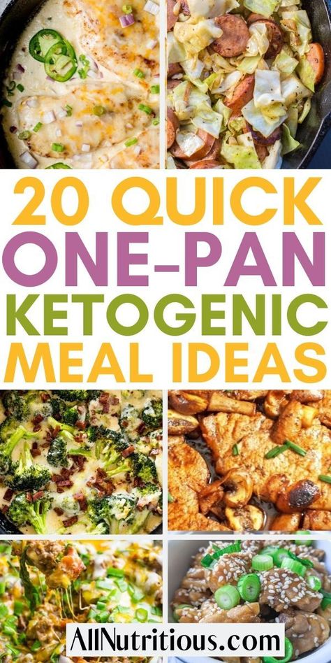 One Pot Keto Dinner Recipes, One Skillet Keto Meals, One Pan Keto Dinner, Leto Family Dinners, Quick And Easy Low Carb Dinner Recipes For Family, One Pan Keto Meals, One Pot Meals Low Carb, Keto One Pan Recipes, Keto Sunday Dinner Ideas