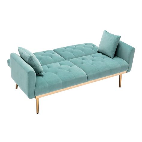 Mercer41 Appledorf 63.77'' Velvet Square Arm & Reviews | Wayfair Pastel Green Sofa, Accent Sofa, Recliner Couch, High Quality Sofas, Modern Sofa Living Room, Table Square, Velvet Loveseat, Futon Sofa Bed, Sofa Loveseat