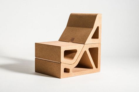 Cork Furniture, Cardboard Chair, Foldable Furniture, Cardboard Design, Furniture Manufacturing, Coffee Drawing, Lighting Concepts, Built In Furniture, Design Aesthetics