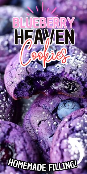 Blueberry Heaven Cookies Blueberry Cake Mix Cookies, Blueberry Crinkle Cookies, Blueberry Heaven Cookies, Blueberry Pie Cookies Recipe, Blueberry Cookie Recipes, Blueberry Pie Cookies, Blueberry Sugar Cookies, Blueberry Cookies Recipes, Blueberry Cake Mix