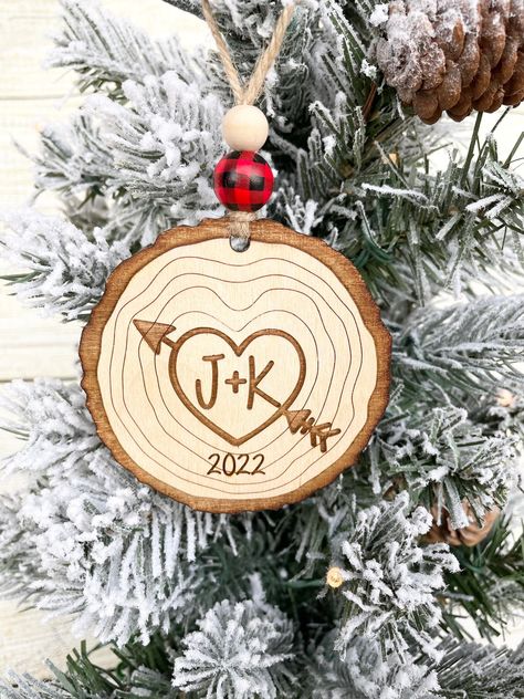 First Christmas Couple, Couple Christmas Ornaments Diy, First Christmas Ornament Couples, First Christmas Together, Couples Ornaments Diy, Couple Ornaments Diy, Xmas Couple, First Christmas Together Ornament, Couples Christmas Ornament