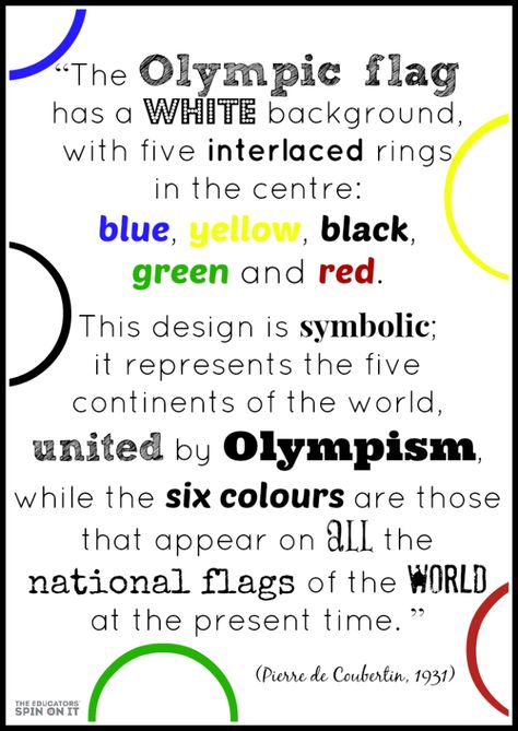 Olympic Rings Activities - The Educators' Spin On It (new) Summer Olympics Activities, Winter Olympics Activities, Preschool Olympics, Olympic Activities, Olympic Idea, Kids Olympics, Olympic Crafts, Olympic Flag, Olympics Party