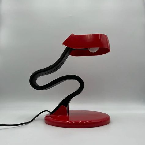 Rare Lamp Snoki Gecchelin iGuzzini, 80s - Natavintage 80s Lamp, 70s Interior Design, 80s Interior Design, Funky Lamps, 80s Interior, 70s Interior, Retro Room, Future Apartment Decor, Pinterest Room Decor